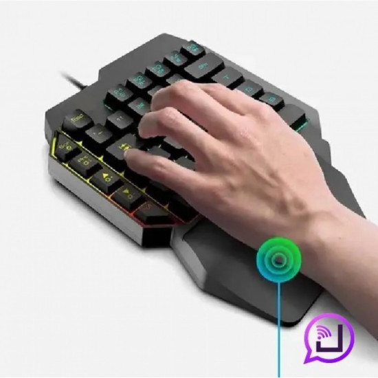 Ενσύρματο Gaming Πληκτρολόγιο RGB JX-K8 One Handed USB με Πολύχρωμο Φωτισμό LED - OEM Ενσύρματο Gaming Πληκτρολόγιο RGB JX-K8 One Handed USB με Πολύχρωμο Φωτισμό LED - OEM