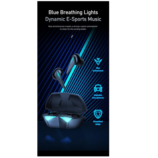 T23 TWS Gaming Earbuds ακουστικά με θήκη μεταφοράς Μαύρο Awei