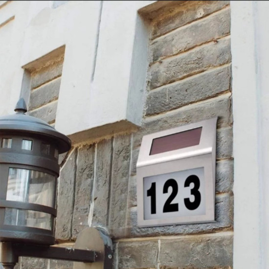 Ηλιακή LED πινακίδα ένδειξης αρίθμησης σπιτιού OEM