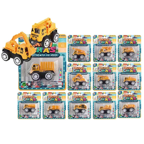 Μίνι Δομικά Pull Back σε Καρτέλα 14x12x3cm ToyMarkt 902323