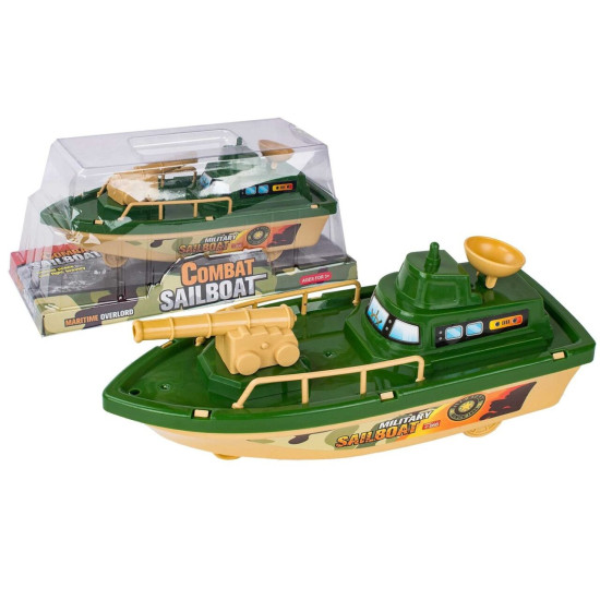 Στρατιωτικό Πλοιάριο Friction 29x13x12cm ToyMarkt 902372