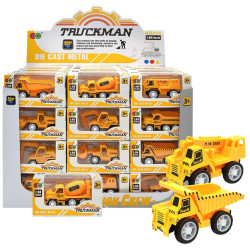 Μεταλλικά Δομικά Οχήματα Pull Back 10cm - Κουτι 48 τεμ 30x23x18cm ToyMarkt 902378