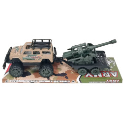 Τζιπ με Στρατιωτικό Όχημα Friction & Free Wheel 39x12,5x12cm ToyMarkt 902396