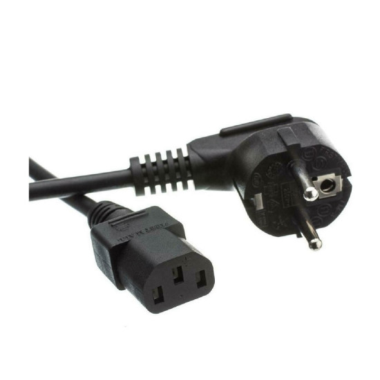Καλώδιο Τροφοδοσίας IEC C13 Schuko 1.50m Μαύρο - ΟΕΜ