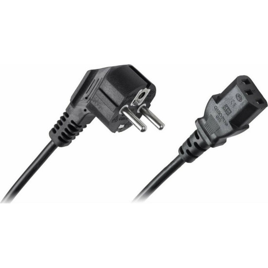 Καλώδιο Τροφοδοσίας IEC C13 Schuko 1.50m Μαύρο - ΟΕΜ