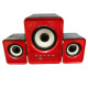 Ηχεία Υπολογιστή Κόκκινο Mini 2.1 USB TF Multimedia FM Speaker (7043) OEM