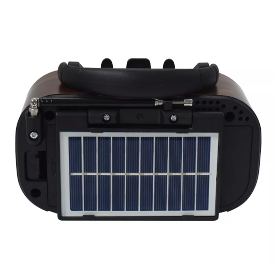 Φορητό επαναφορτιζόμενο ραδιόφωνο ρετρό BT Speaker Classic Mini Radio FM/AM/SW 3 με ηλιακά πάνελ RX-BT618S - ΟΕΜ