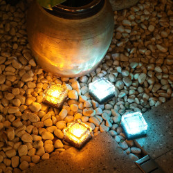 Ηλιακό φωτιστικό κήπου 6000k Ice cube solar light Ψυχρό λευκό 1 τμχ - ΟΕΜ