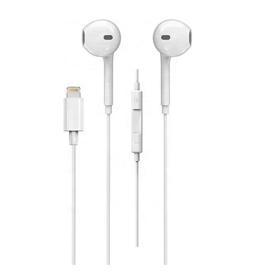 Ακουστικά Ezra Ep40-ip Earbuds Handsfree με Βύσμα Lightning Λευκό