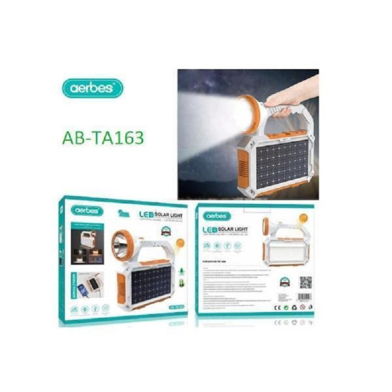 Φορητός επαναφορτιζόμενος ηλιακός φακός LED AB-TA163 AERBES 