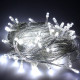 ΧΡΙΣΤΟΥΓΕΝΝΙΑΤΙΚΑ ΛΑΜΠΑΚΙΑ 5m 120 LED ΛΕΥΚΑ ΕΠΕΚΤΑΣΙΜΑ ΜΕ ΔΙΑΦΑΝΟ ΚΑΛΩΔΙΟ IP44 - ΟΕΜ