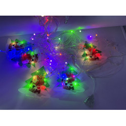 ΚΟΥΡΤΙΝΑ LED ΜΕ ΛΑΜΠΑΚΙΑ RGB ΚΑΙ ΕΓΧΡΩΜΕΣ ΧΡΙΣΤΟΥΓΕΝΝΙΑΤΙΚΕΣ ΦΙΓΟΥΡΕΣ 3.30Μ - ΟΕΜ 