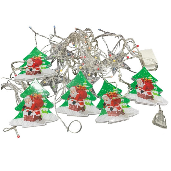 ΚΟΥΡΤΙΝΑ LED ΜΕ ΛΑΜΠΑΚΙΑ RGB ΚΑΙ ΕΓΧΡΩΜΕΣ ΧΡΙΣΤΟΥΓΕΝΝΙΑΤΙΚΕΣ ΦΙΓΟΥΡΕΣ 3.30Μ - ΟΕΜ 