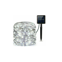 Ηλιακά Χριστουγεννιάτικα 100 Λαμπάκια LED Εξωτερικού Χώρου Λευκό Ψυχρό.