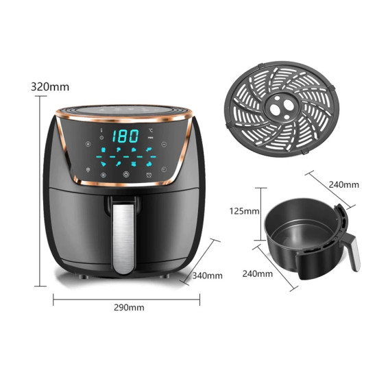 Ψηφιακή φριτέζα αέρα Q-G28 Digital Touch Air Fryer -7,5L 1500W Andowl 