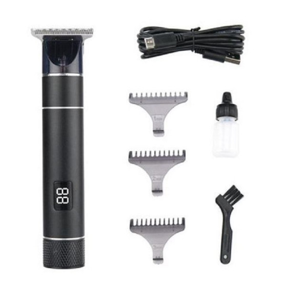 Επαναφορτιζόμενη Κουρευτική Μηχανή Trimmer USB Type C με LCD Οθόνη - KM-1943 KEMEI