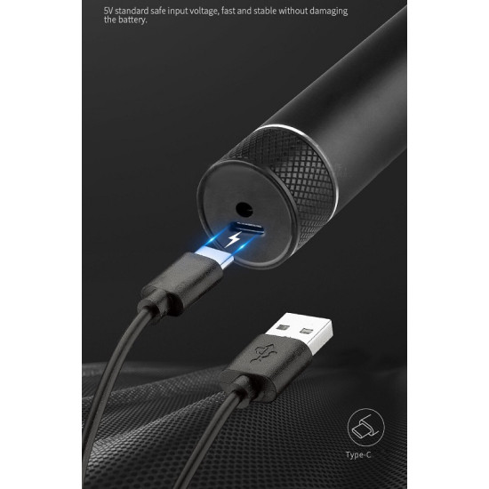 Επαναφορτιζόμενη Κουρευτική Μηχανή Trimmer USB Type C με LCD Οθόνη - KM-1943 KEMEI