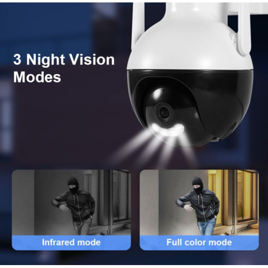 IP Κάμερα Ασφαλείας 1080P 4MP με WiFi & Φως LED OEM.