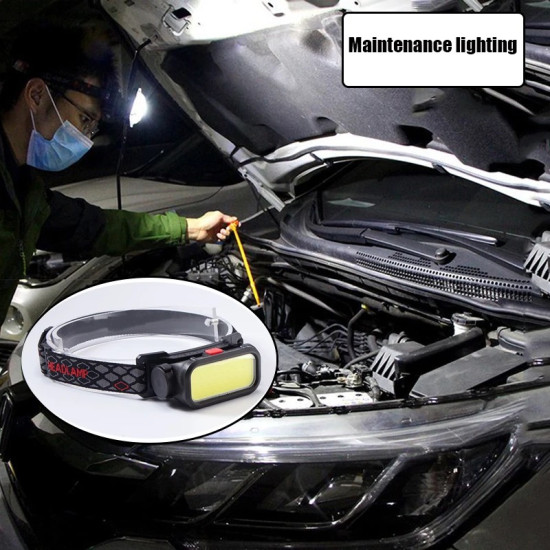 Επαναφορτιζόμενος φακός κεφάλης LED COB με κόκκινο φως, USB - ΟΕΜ