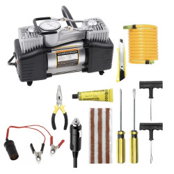 Τρόμπα για Λάστιχα Αυτοκινήτου 12V με Κροκοδειλάκια Κίτ Επισκευής Ελαστικών και Εργαλεία 30Α 150psi