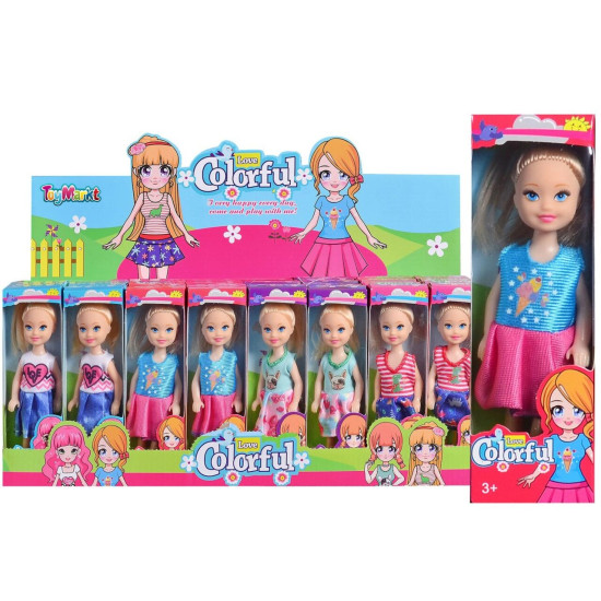 Κούκλα 12cm Πολύχρωμα Ρούχα 15x4x3cm ToyMarkt 98250