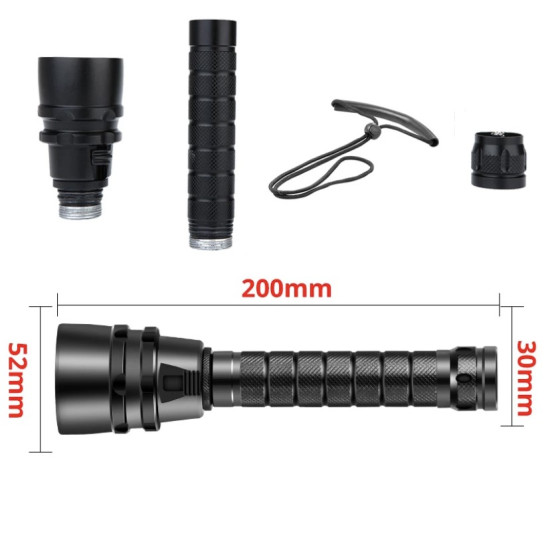 Φακός Κατάδυσης Επαναφορτιζόμενος LED με Φωτεινότητα 3200lm 5 x T6 led smd Φακός Κατάδυσης Επαναφορτιζόμενος LED με Φωτεινότητα 3200lm 5 x T6 led smd