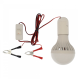 LED λάμπα Ε27 με κροκοδειλάκια και διακόπτη 12V 9W 18 SMD 460LM 6000K ψυχρό λευκό OEM