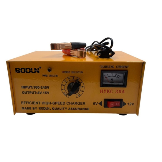 Φορτιστής Μπαταρίας Αυτοκινήτου Μοτοσυκλέτας 12V-6V 30A Με Κροκοδειλάκια Και Πρίζα BC-002 Φορτιστής Μπαταρίας Αυτοκινήτου Μοτοσυκλέτας 12V-6V 30A Με Κροκοδειλάκια Και Πρίζα BC-002