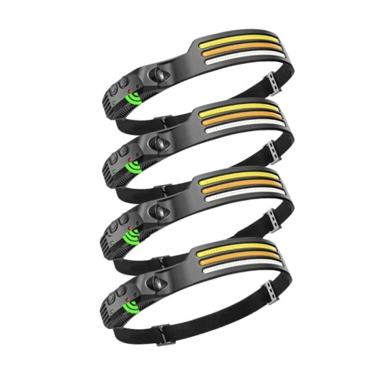 Σετ 4 pcs Επαναφορτιζόμενοι Φακόι Κεφαλής Με 90LED Κόκκινο Λευκό και Πορτοκαλί Φωτισμού OEM