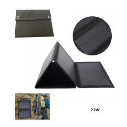 Αναδιπλούμενο Ηλιακό Πάνελ Φόρτισης με Δύο Υποδοχές USB 21W (8279) - ΟΕΜ