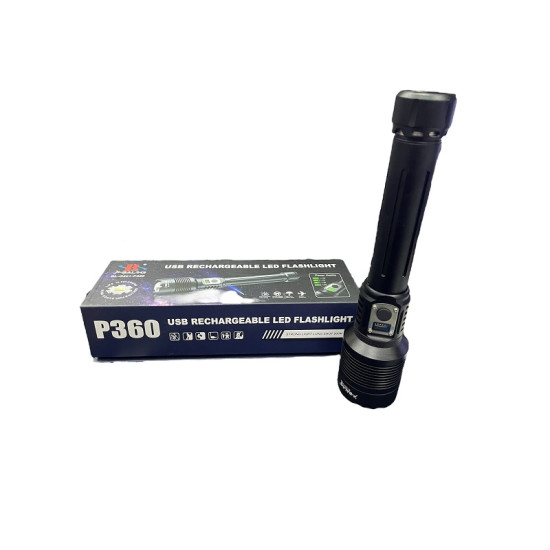 LED Επαναφορτιζόμενος Φακός Χειρός X-Balog BL-G201-P360 - ΟΕΜ