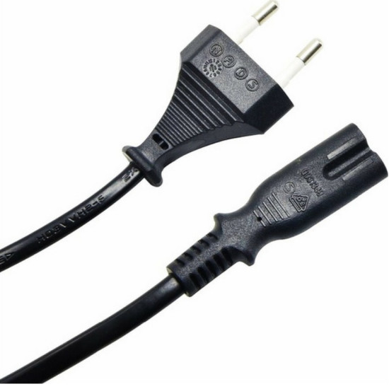 ΚΑΛΩΔΙΟ ΤΡΟΦΟΔΟΣΙΑΣ 2PIN COPPER 1.5M ΜΑΥΡΟ- (CAB-P021)