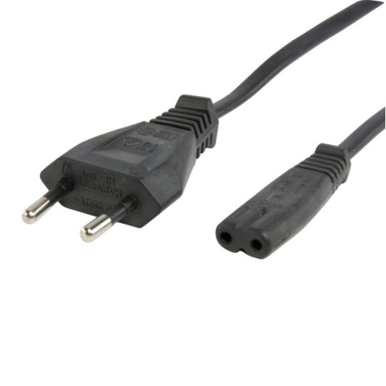 ΚΑΛΩΔΙΟ ΤΡΟΦΟΔΟΣΙΑΣ 2PIN COPPER 1.5M ΜΑΥΡΟ- (CAB-P021)