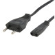 ΚΑΛΩΔΙΟ ΤΡΟΦΟΔΟΣΙΑΣ 2PIN COPPER 1.5M ΜΑΥΡΟ- (CAB-P021)