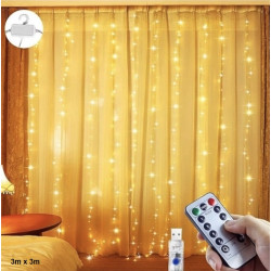 Φωτεινή κουρτίνα LED για διακόσμηση χώρου 3m x 3m FOYU FO-FO1