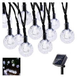 Ηλιακή αδιάβροχη γιρλάντα εξωτερικού χώρου 30 LED Λευκό Ψυχρό – ΟΕΜ