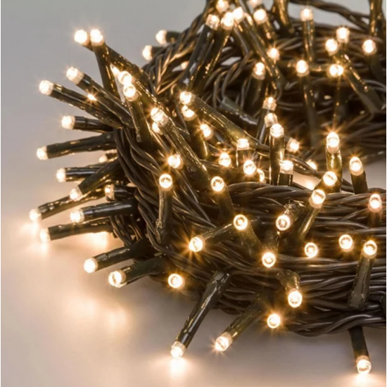 400 LED Χριστουγεννιάτικα Φωτάκια 28m σε Λευκό Θερμό Χρώμα ΟΕΜ