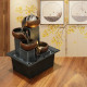 Minimal διακοσμητικό συντριβάνι Feng Shui με πυθάρια τρεχούμενο νερό & φωτισμό LED 21×15.5x30cm ΟΕΜ