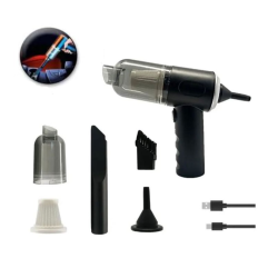 Μίνι επαναφορτιζόμενος Φυσητήρας - Σκουπάκι Αυτοκίνητου - Γραφείου 28W με 4 Ακροφύσια AS-228