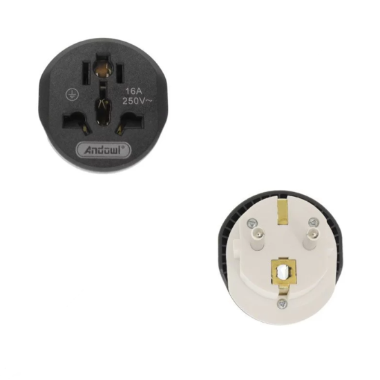 Αντάπτορας τροφοδοσίας universal 250V 16A ΕU σε UK/AU/USA/CN γκρι Q-DC16 Andowl