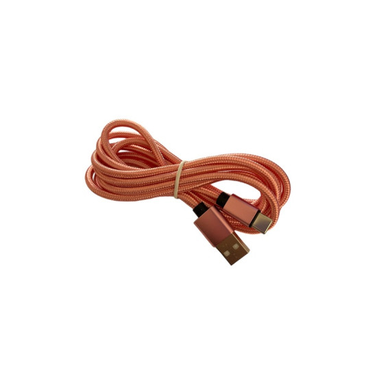 Καλώδιο Speed Braided USB 2.0 to micro USB 2m Ροζ TM-502
