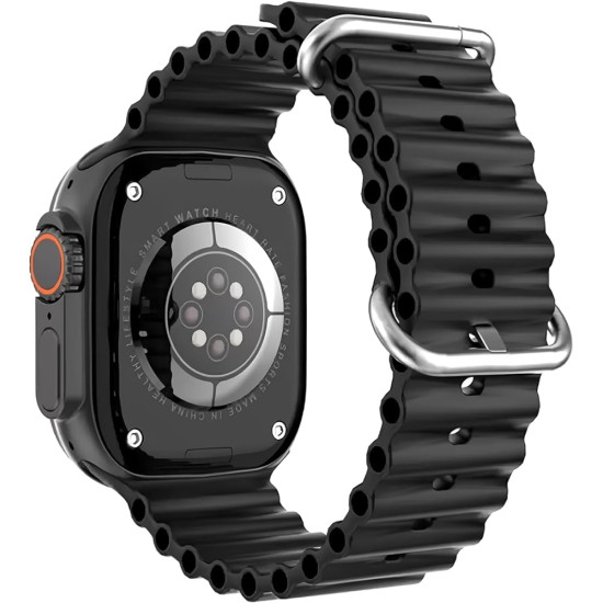 Smartwatch με Παλμογράφο και Απάντηση Κλήσεων – Μηνυμάτων T800 Ultra Μαύρο​ - OEM