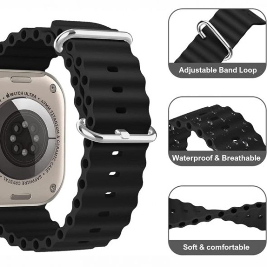 Smartwatch με παλμογράφο και απάντηση κλήσεων – μηνυμάτων U8 Ultra μαύρο - ΟΕΜ