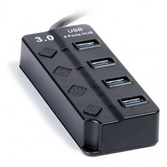 Usb hub 3.0 / 4 θυρών με διακόπτες τροφοδοσίας και προσαρμογέα HQ-4-PORT Usb hub 3.0 / 4 θυρών με διακόπτες τροφοδοσίας και προσαρμογέα HQ-4-PORT