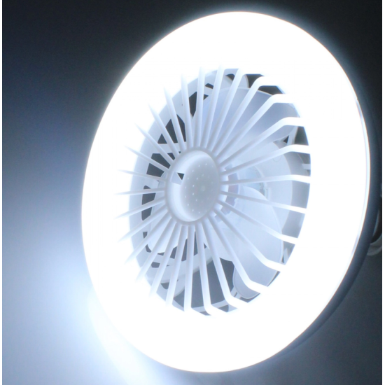 LED E27 Περιστρεφόμενο φωτιστικό οροφής με ανεμιστήρα 30W 220V 1250LM ψυχρό λευκό 10000Κ 20 x 14cm FAN-X002 LED E27 Περιστρεφόμενο φωτιστικό οροφής με ανεμιστήρα 30W 220V 1250LM ψυχρό λευκό 10000Κ 20 x 14cm FAN-X002