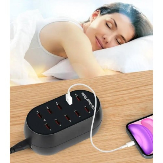 Γρήγορος Φορτιστής USB 12 Θυρών 60W 2.4A/1A Andowl Q-CD12P