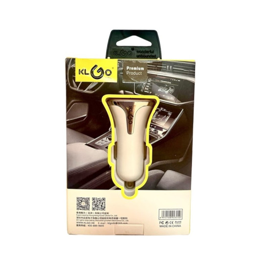 Γρήγορος φορτιστής αυτοκινήτου 12v για iPhone 2x USB TYPE C TYPE A QC 3.0 PD 25W – KLGO TC-9PD Λευκό