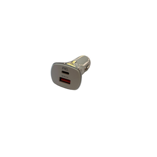 Γρήγορος φορτιστής αυτοκινήτου 12v για iPhone 2x USB TYPE C TYPE A QC 3.0 PD 25W – KLGO TC-9PD Λευκό