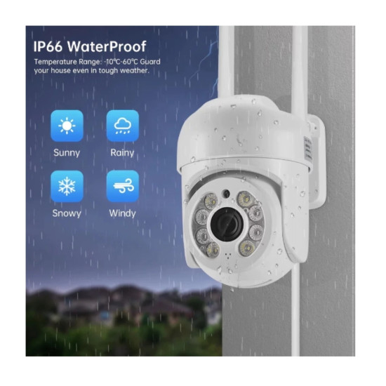 IP Κάμερα Παρακολούθησης Wi-Fi 1080p Αδιάβροχη με Αμφίδρομη Επικοινωνία και Φακό 3,6mm JT-8160QJ