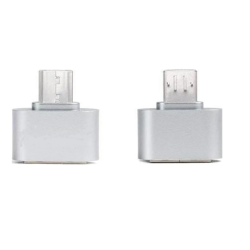 Αντάπτορας Micro USB Aρσενικό Σε USB Θηλυκό Host OTG ασημί -ΟΕΜ